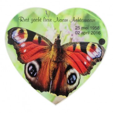 Gedenkplaat plexiglas 20 x 20 cm