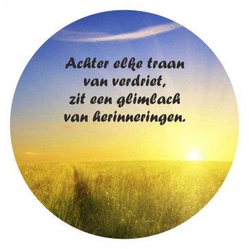 Gedenkplaat rond 20 cm