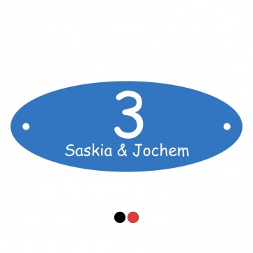 Kunststof naamplaatje 115 x 45 mm