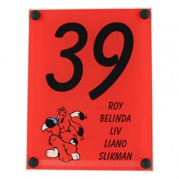 Plexiglas naambord 145 x 195 mm