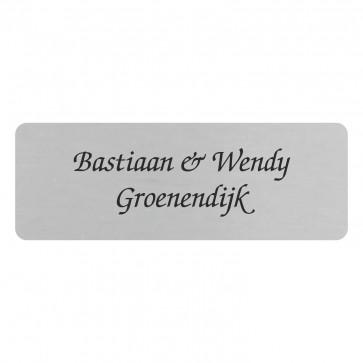 Naamplaat voordeur 8,5 x 3 cm