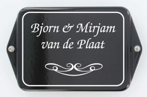 Huisnummer met oor 20 x 12 cm