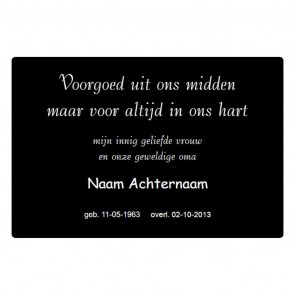 Gedenkplaat 30 x 20 cm