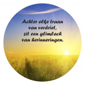 Gedenkplaat rond 20 cm