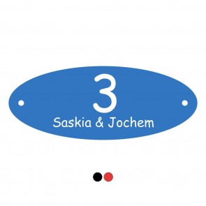 Kunststof naamplaatje 115 x 45 mm