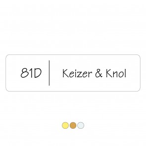 Kunststof naamplaatje 110 x 30 mm wit