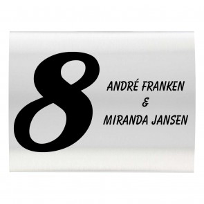 RVS naambord 20 x 15 cm