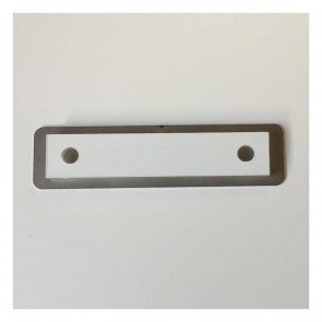 RVS naamplaatje 11 x 4 cm met montageplaat