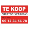 Aluminium naambord 40 x 30 cm met montageplaat