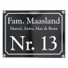 Emaille naambord / 20 x 15 cm / Gebold