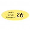 Kunststof naambord 115 x 45 mm met schroef
