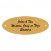 Kunststof naambord 115 x 45 mm met schroef
