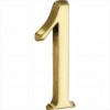 Glans messing huisnummer (1)  12 cm