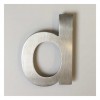Huisnummer RVS 12 cm  - Letter D