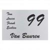 RVS naambord 30 x 18 cm