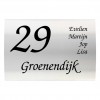 RVS naambord gebogen 25 x 15 cm