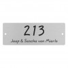 RVS naamplaatje rechthoek 140 x 50 met gat