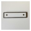 RVS naamplaatje 14 x 8,5 cm met montageplaat