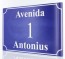 Aluminium naambord 30 x 20 cm