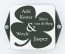 Emaille naamplaat 12 x 10 cm wit met oor