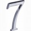 Chroom huisnummer 7 mat