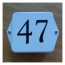 Huisnummer met oor 12 x 10 cm