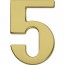 Messing huisnummer 5 - modern
