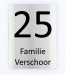 RVS naambord gebogen 15 x 20 cm
