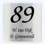 RVS naambord gebogen 20 x 20 cm