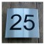 RVS naambord gebogen 20 x 20 cm